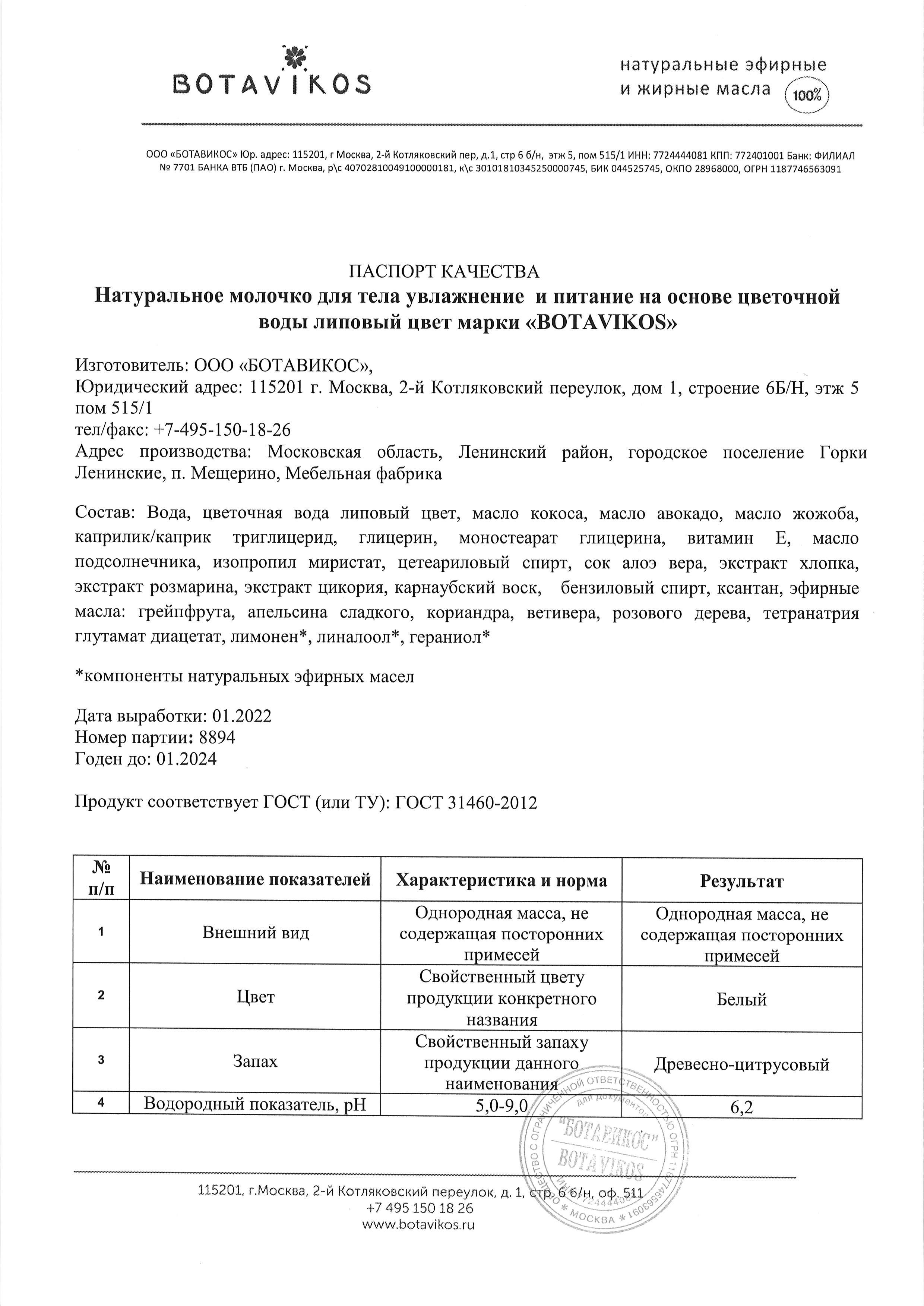 Паспорт №012022